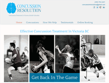 Tablet Screenshot of concussionresolution.com